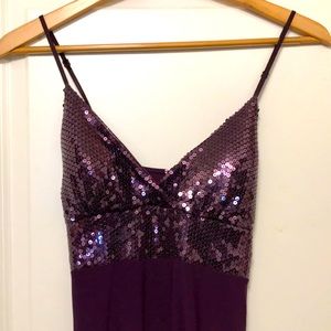 Spaghetti strap dress with sequin detail